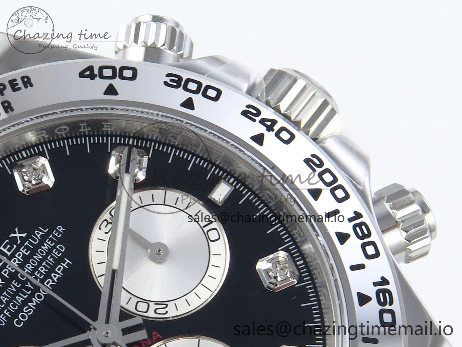 Daytona 126509 APSF 1:1 Best Edition Black Silver Diamonds Dial on SS Braclet SH Popular 585