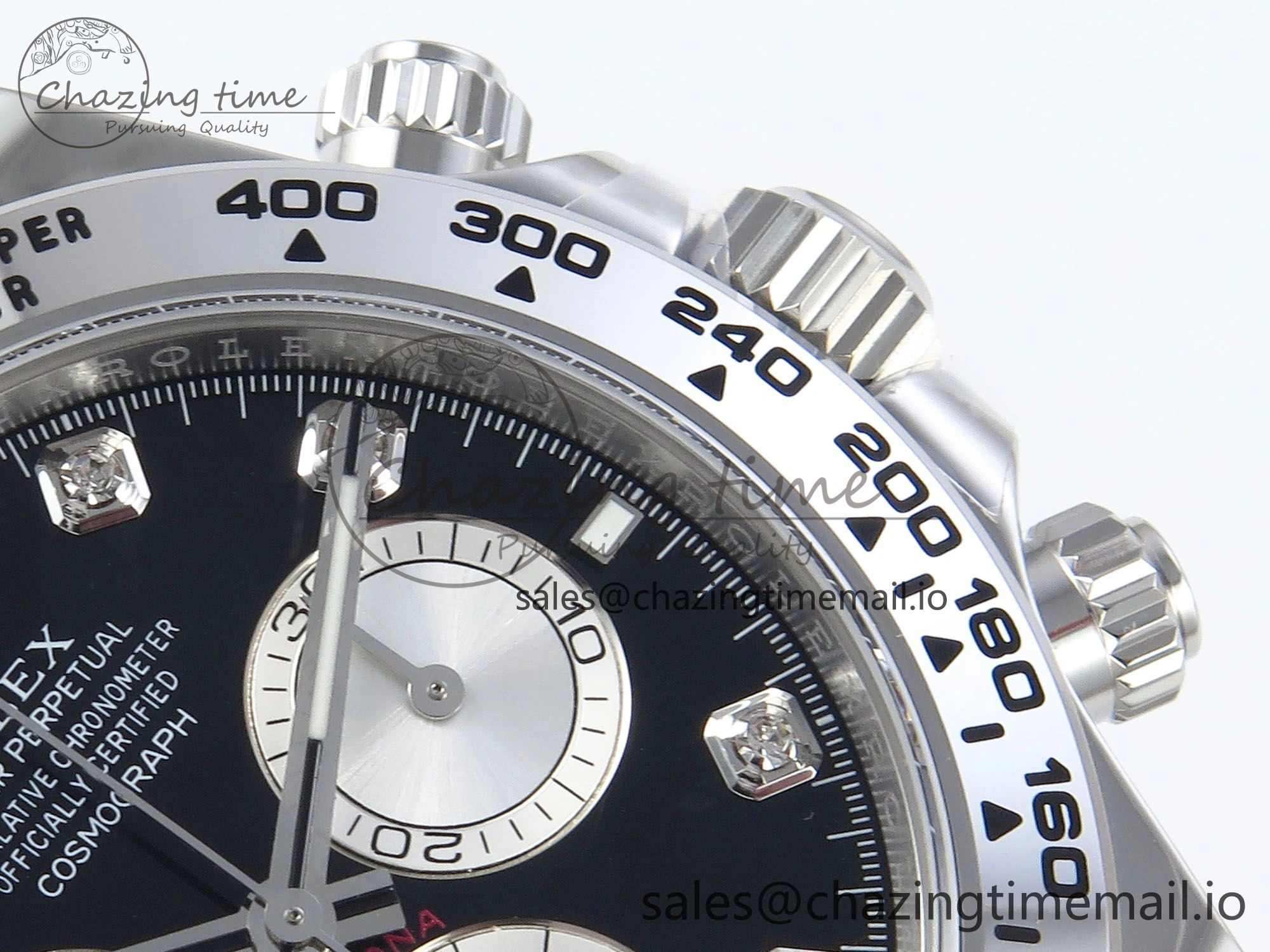 Daytona 126509 APSF 1:1 Best Edition Black Silver Diamonds Dial on SS Braclet SH Popular 585