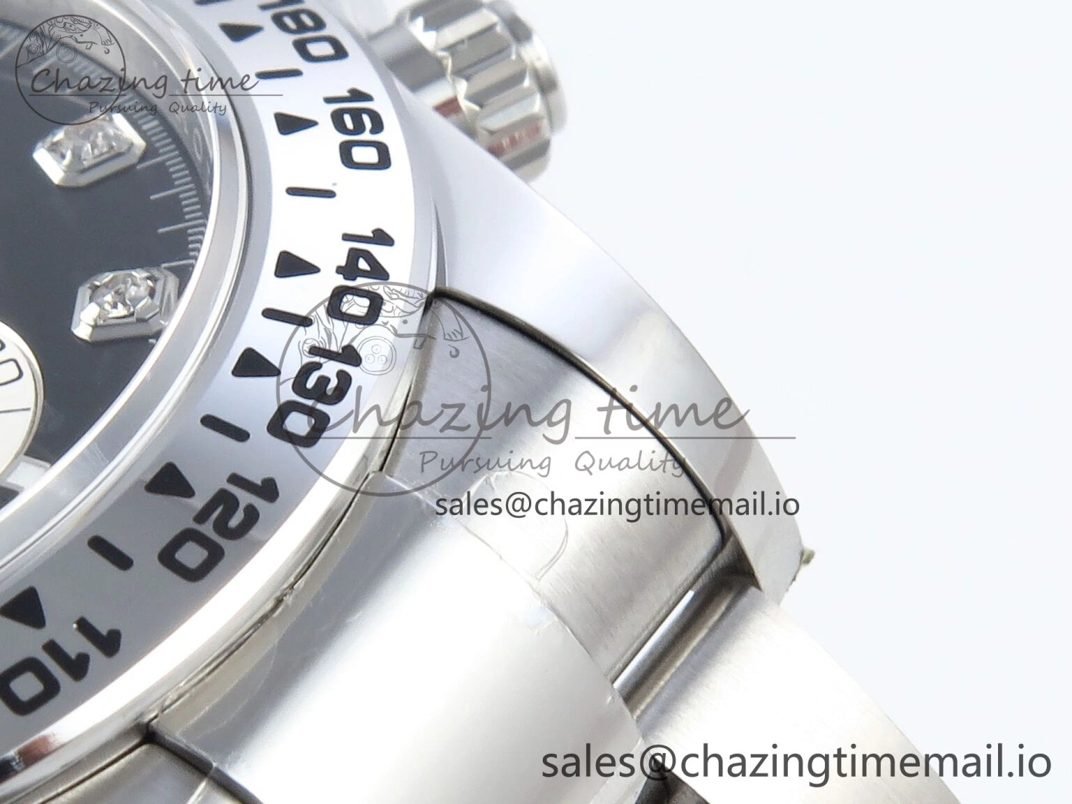 Daytona 126509 APSF 1:1 Best Edition Black Silver Diamonds Dial on SS Braclet SH Popular 585