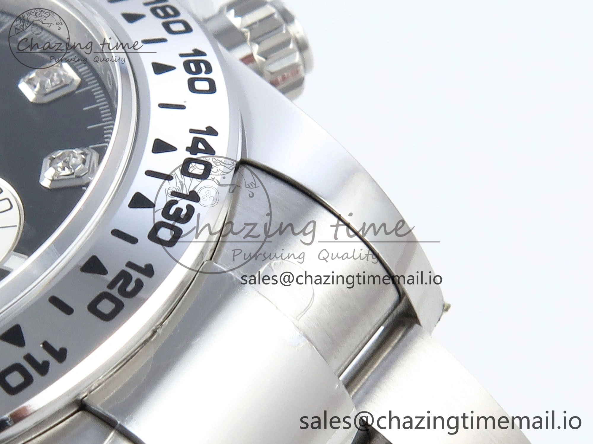 Daytona 126509 APSF 1:1 Best Edition Black Silver Diamonds Dial on SS Braclet SH Popular 585