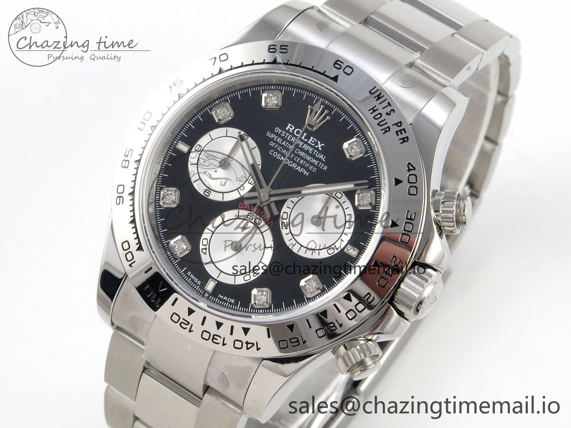 Seasonal Daytona 126509 Clean 1:1 Best Edition Black SS Dial on SS Bracelet Super Clone DD 255