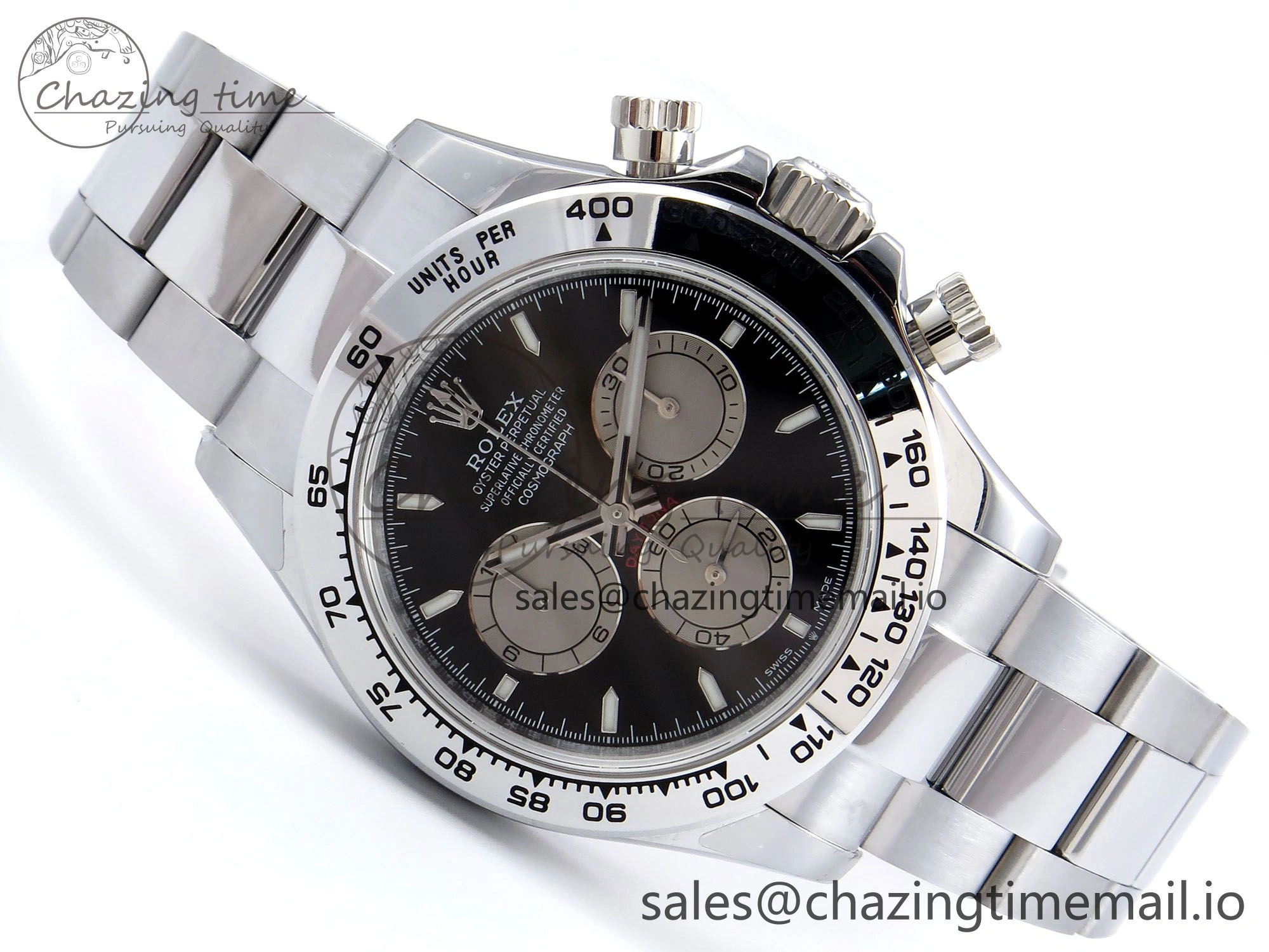 Daytona 126509 QF 1:1 Best Edition Black Silver Dial on SS Bracelet SH4131 V6 (Gain Weight） EasyMatch 1007