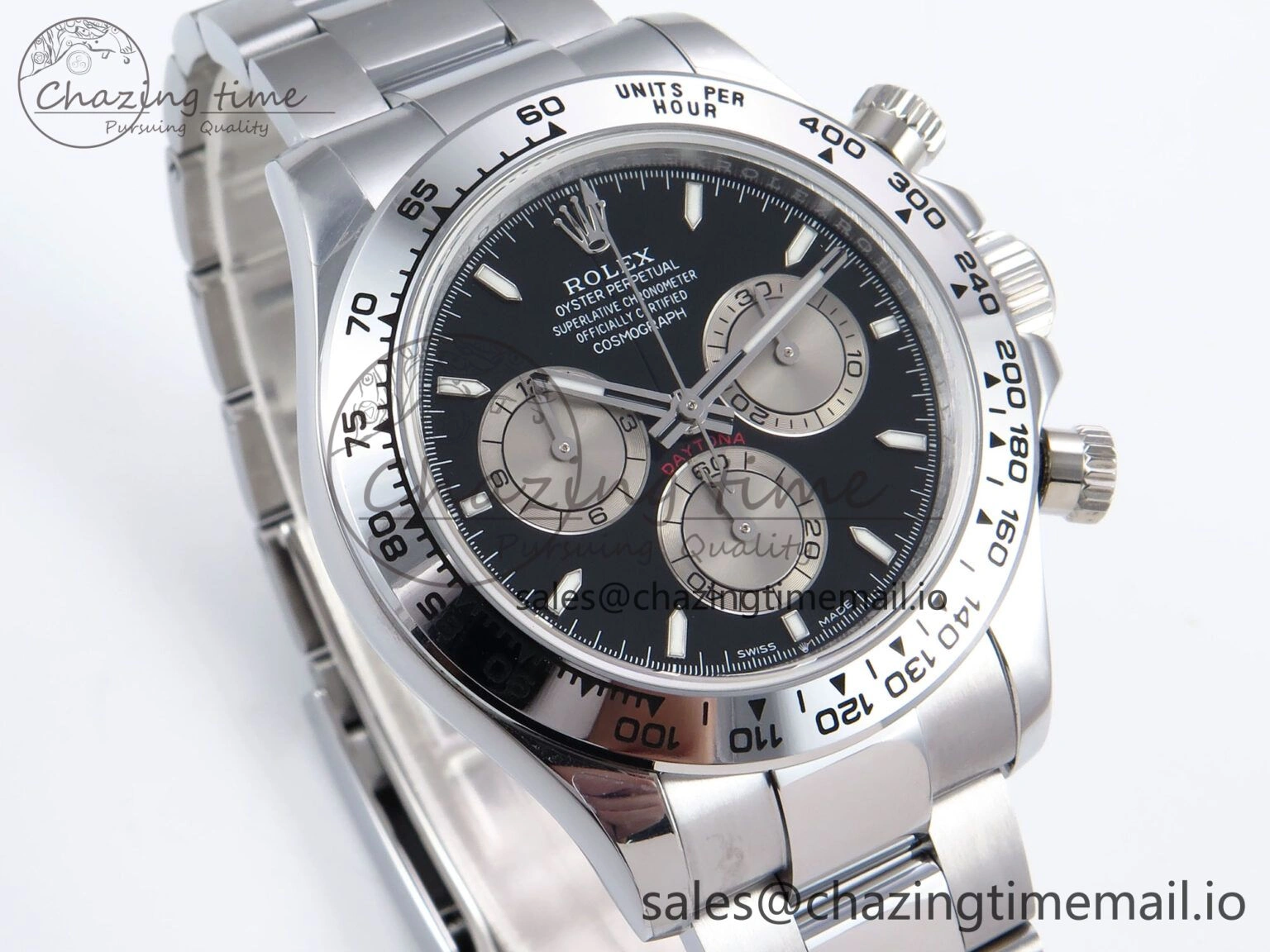 Daytona 126509 QF 1:1 Best Edition Black Silver Dial on SS Bracelet SH4131 V6 (Gain Weight） EasyMatch 1007