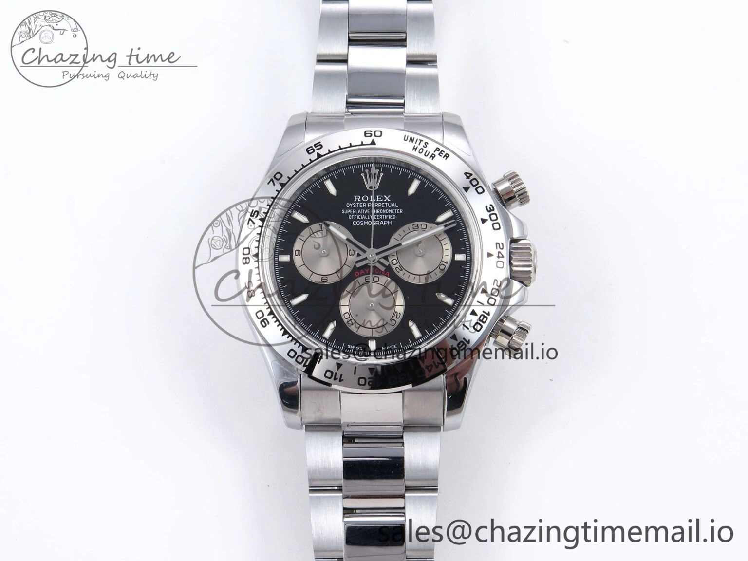 Daytona 126509 QF 1:1 Best Edition Black Silver Dial on SS Bracelet SH4131 V6 (Gain Weight） EasyMatch 1007