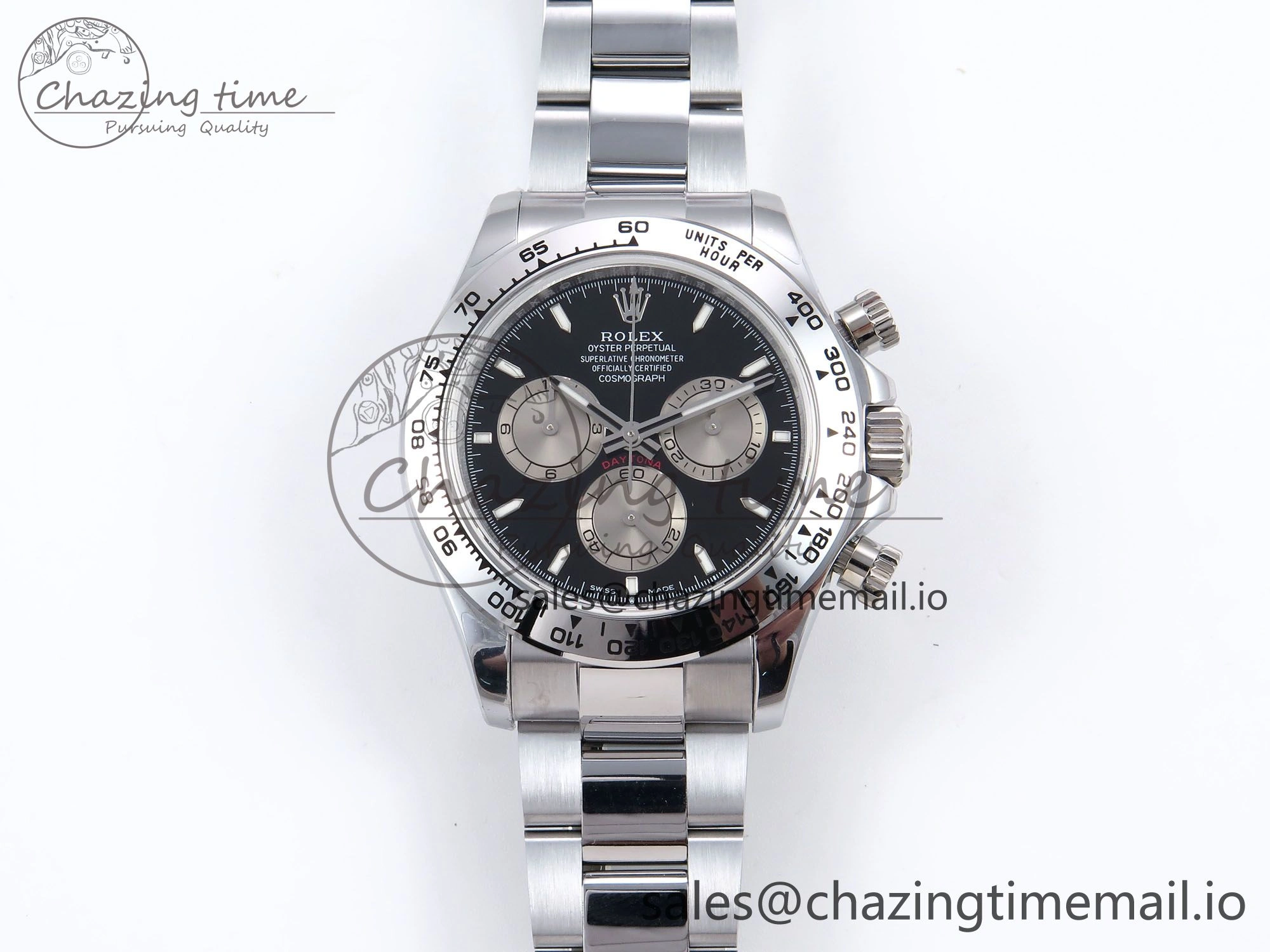 Daytona 126509 QF 1:1 Best Edition Black Silver Dial on SS Bracelet SH4131 V6 (Gain Weight） EasyMatch 1007
