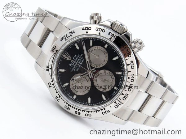 FastDry Daytona 126509 QF 1:1 Best Edition Black Silver Dial on SS Braclet SH4131 V 1288