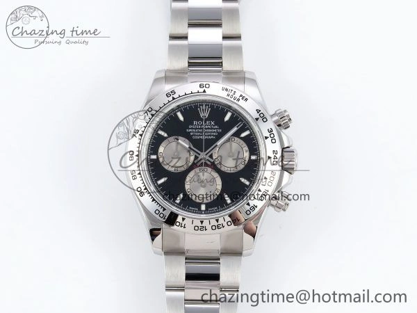 FastDry Daytona 126509 QF 1:1 Best Edition Black Silver Dial on SS Braclet SH4131 V 1288