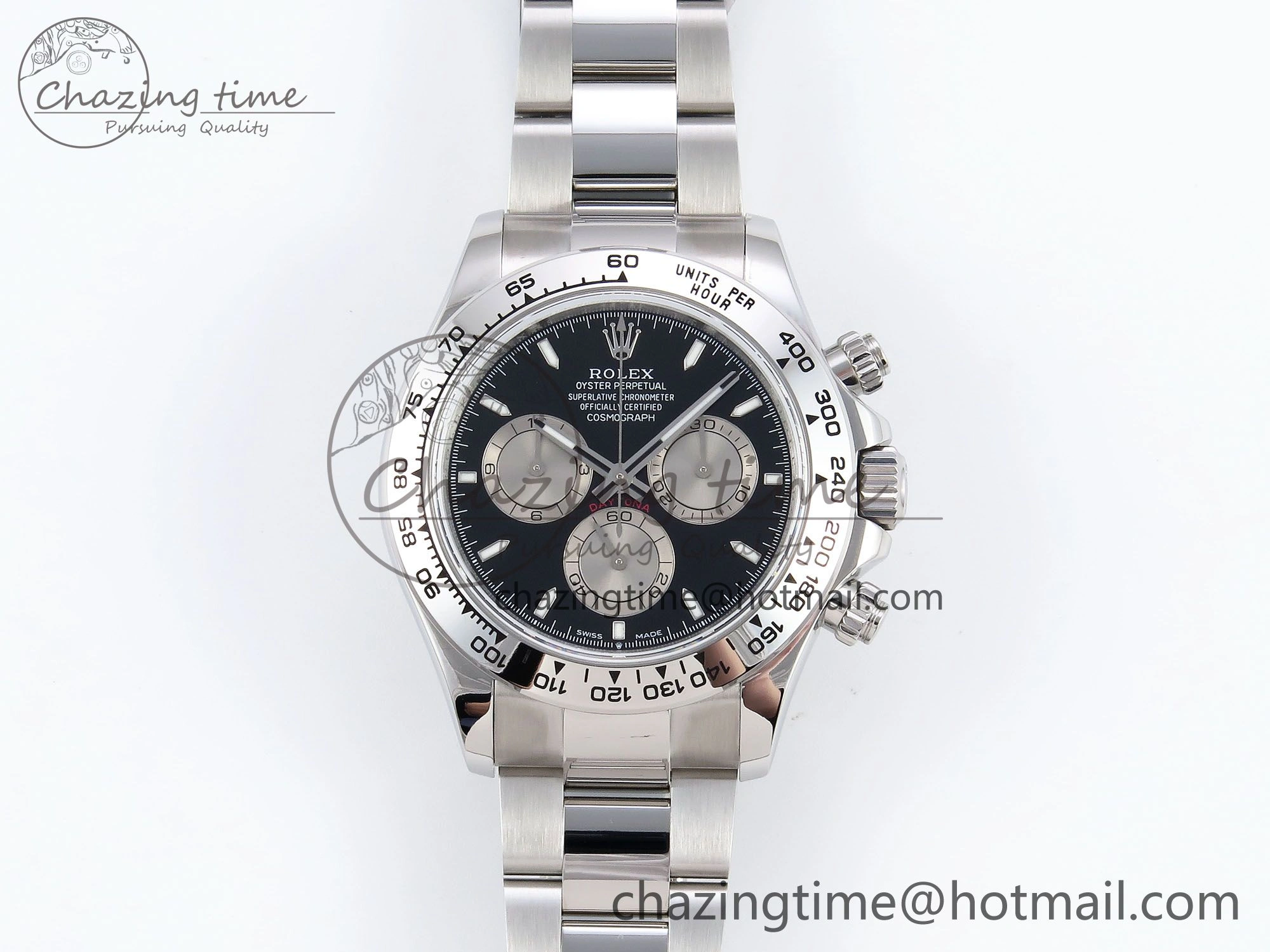 FastDry Daytona 126509 QF 1:1 Best Edition Black Silver Dial on SS Braclet SH4131 V 1288
