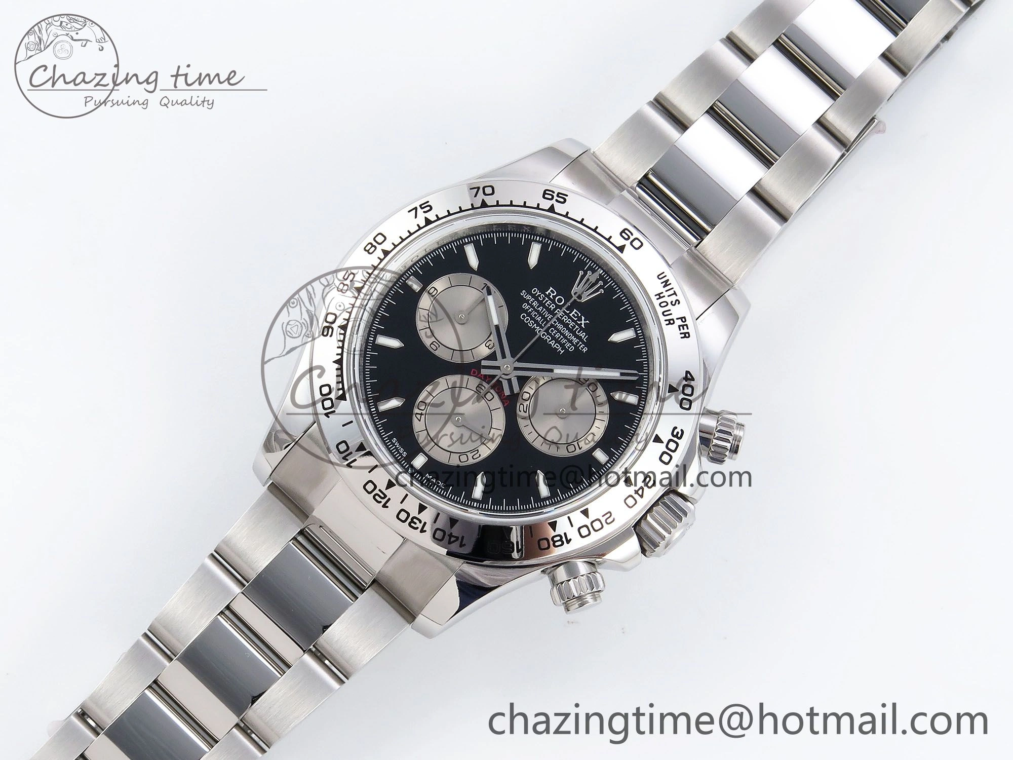 FastDry Daytona 126509 QF 1:1 Best Edition Black Silver Dial on SS Braclet SH4131 V 1288