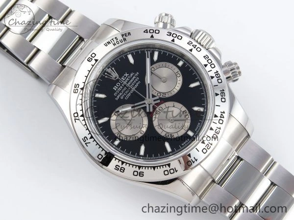 FastDry Daytona 126509 QF 1:1 Best Edition Black Silver Dial on SS Braclet SH4131 V 1288