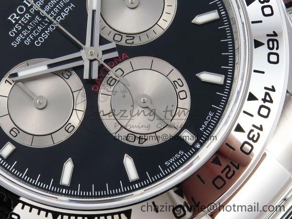 FastDry Daytona 126509 QF 1:1 Best Edition Black Silver Dial on SS Braclet SH4131 V 1288