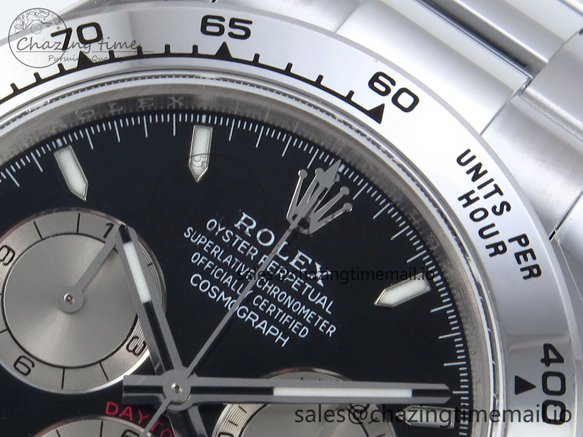 Breathable Daytona 126509 QF 1:1 Best Edition Black Silver Dial on SS Braclet SH4131 V 713