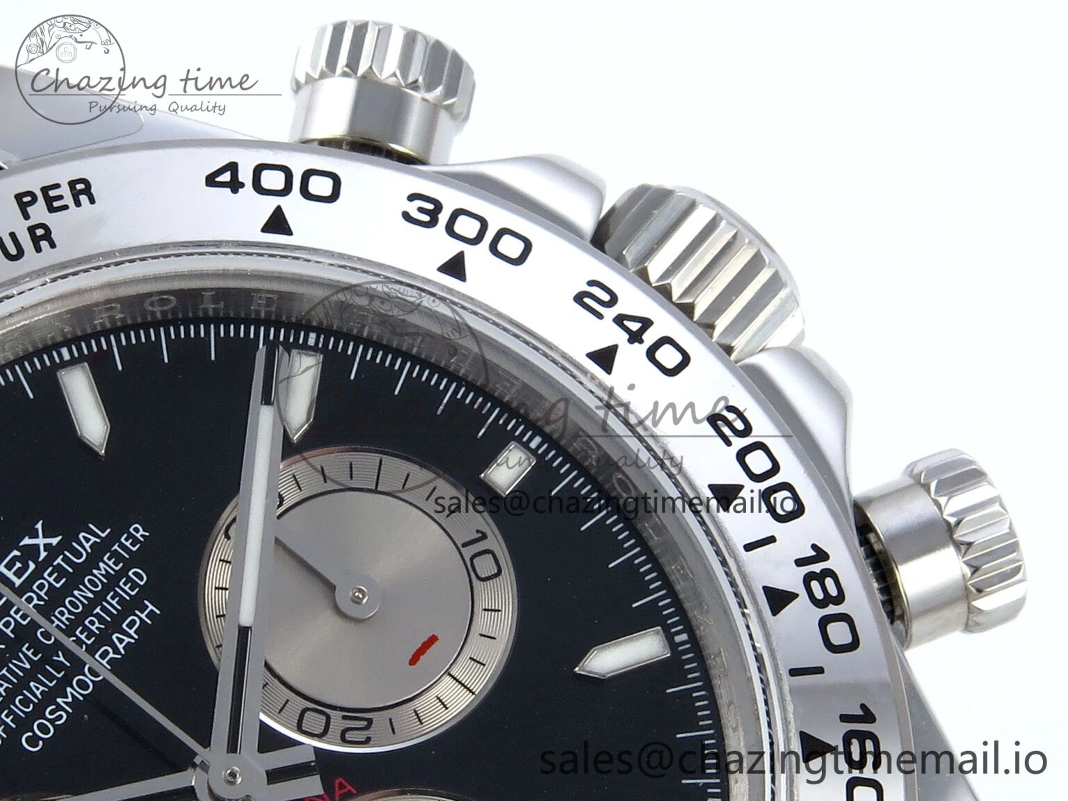 Breathable Daytona 126509 QF 1:1 Best Edition Black Silver Dial on SS Braclet SH4131 V 713