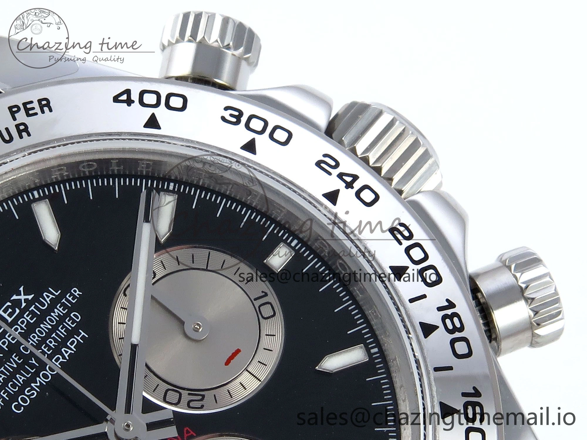 Breathable Daytona 126509 QF 1:1 Best Edition Black Silver Dial on SS Braclet SH4131 V 713