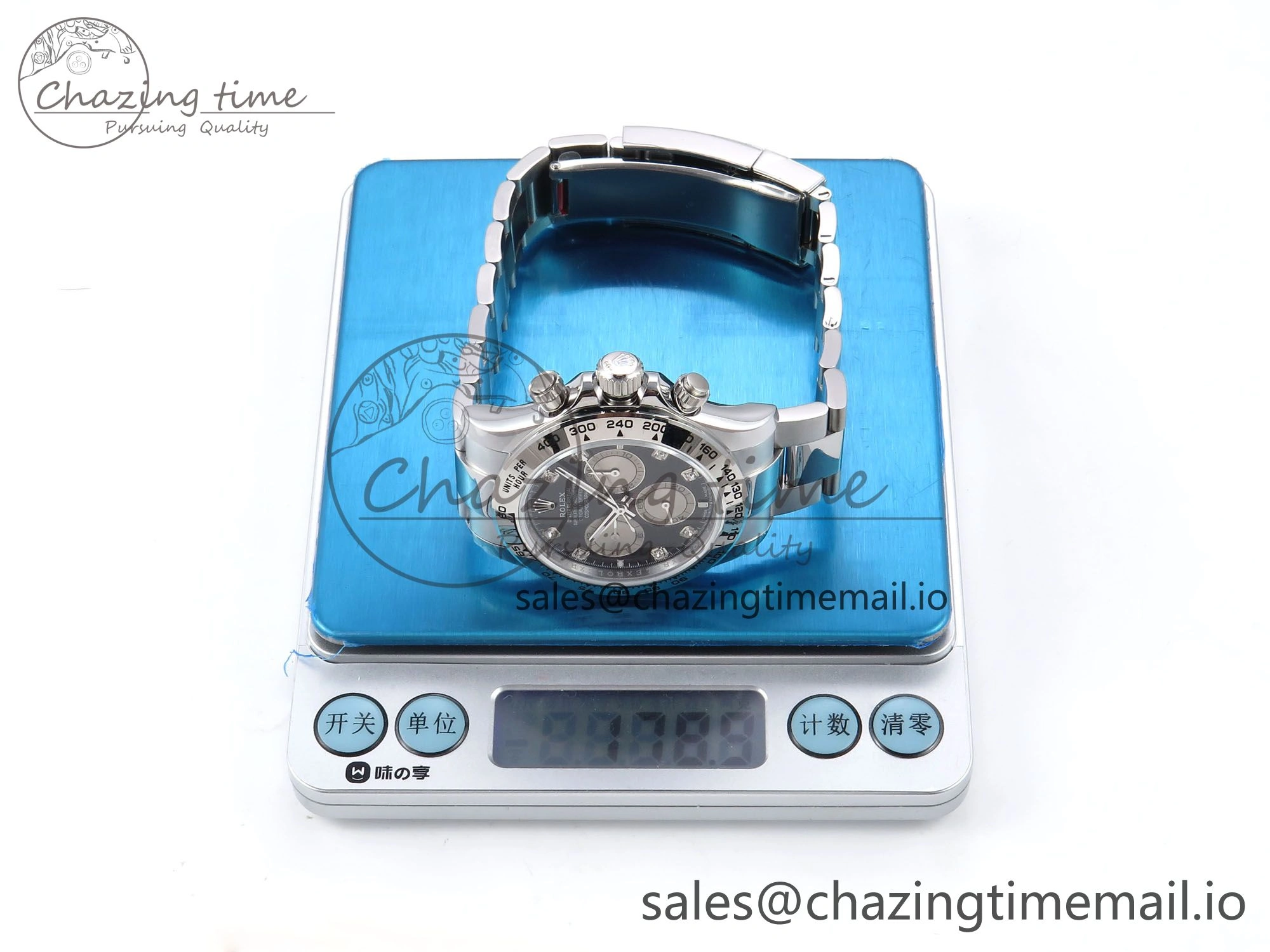 Reliable Daytona 126509 QF 1:1 Best Edition Black Silver Diamonds Dial on SS Bracelet SH4131 V6 (Gain Weight） 1088