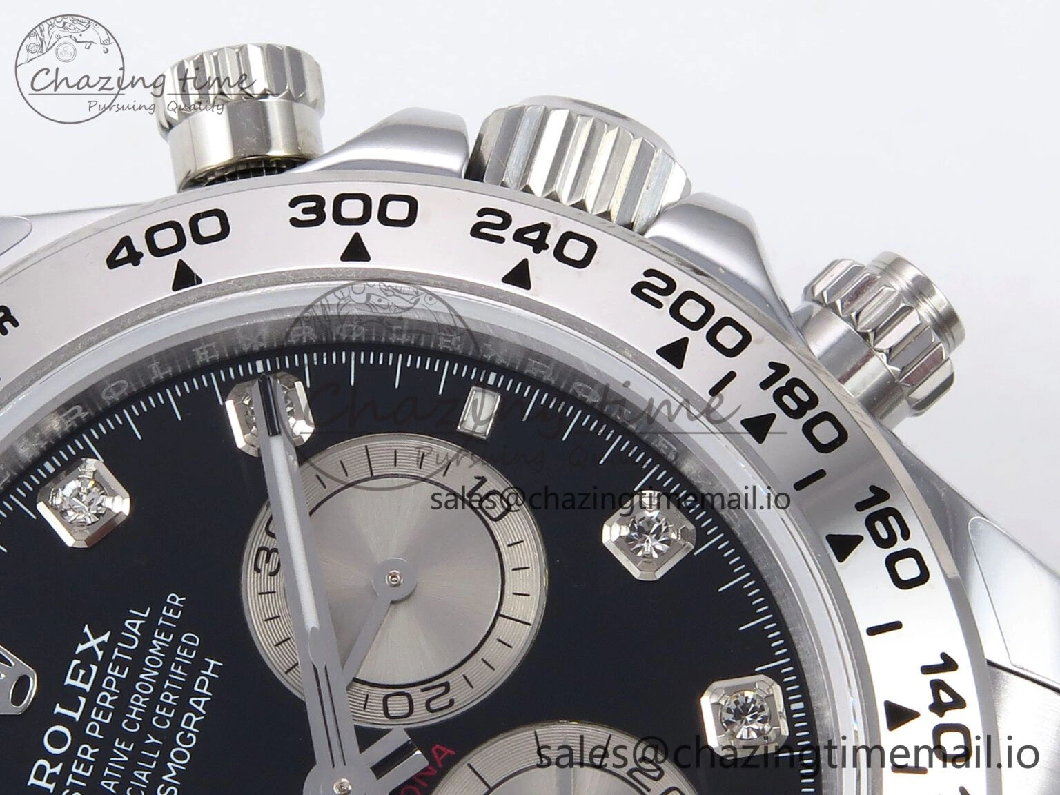 Reliable Daytona 126509 QF 1:1 Best Edition Black Silver Diamonds Dial on SS Bracelet SH4131 V6 (Gain Weight） 1088
