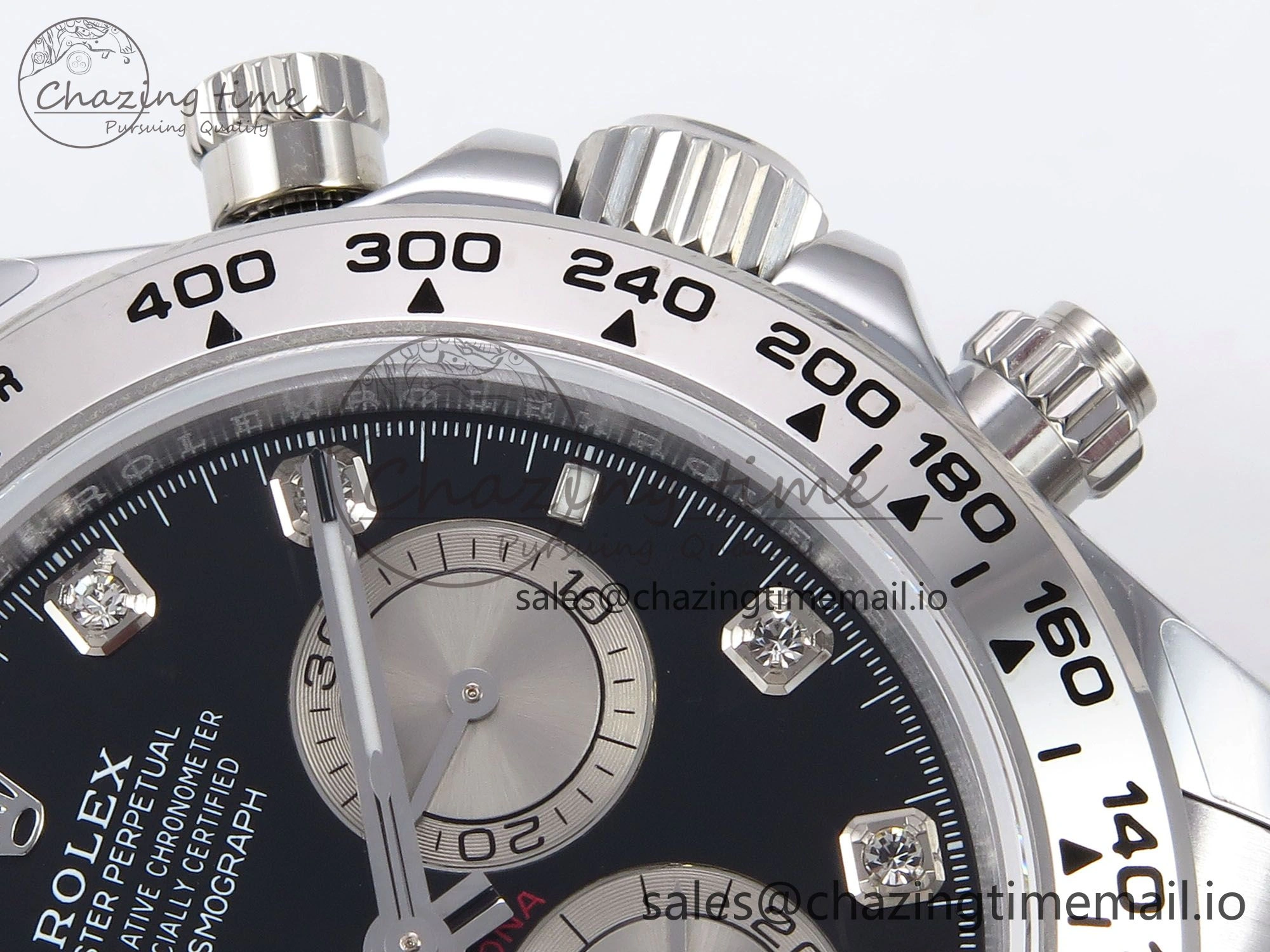 Reliable Daytona 126509 QF 1:1 Best Edition Black Silver Diamonds Dial on SS Bracelet SH4131 V6 (Gain Weight） 1088