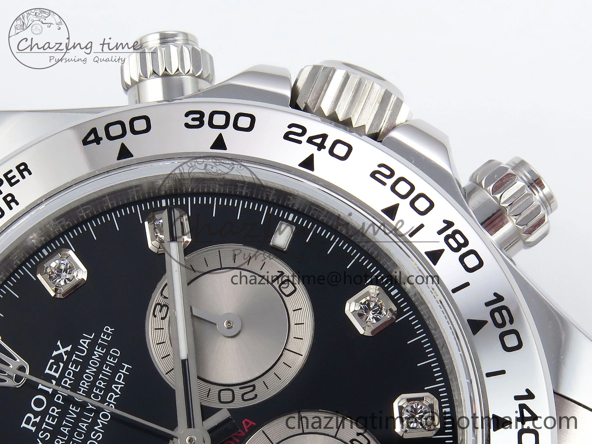 Daytona 126509 QF 1:1 Best Edition Black Silver Diamonds Dial on SS Braclet SH4131 V Stylish 1287