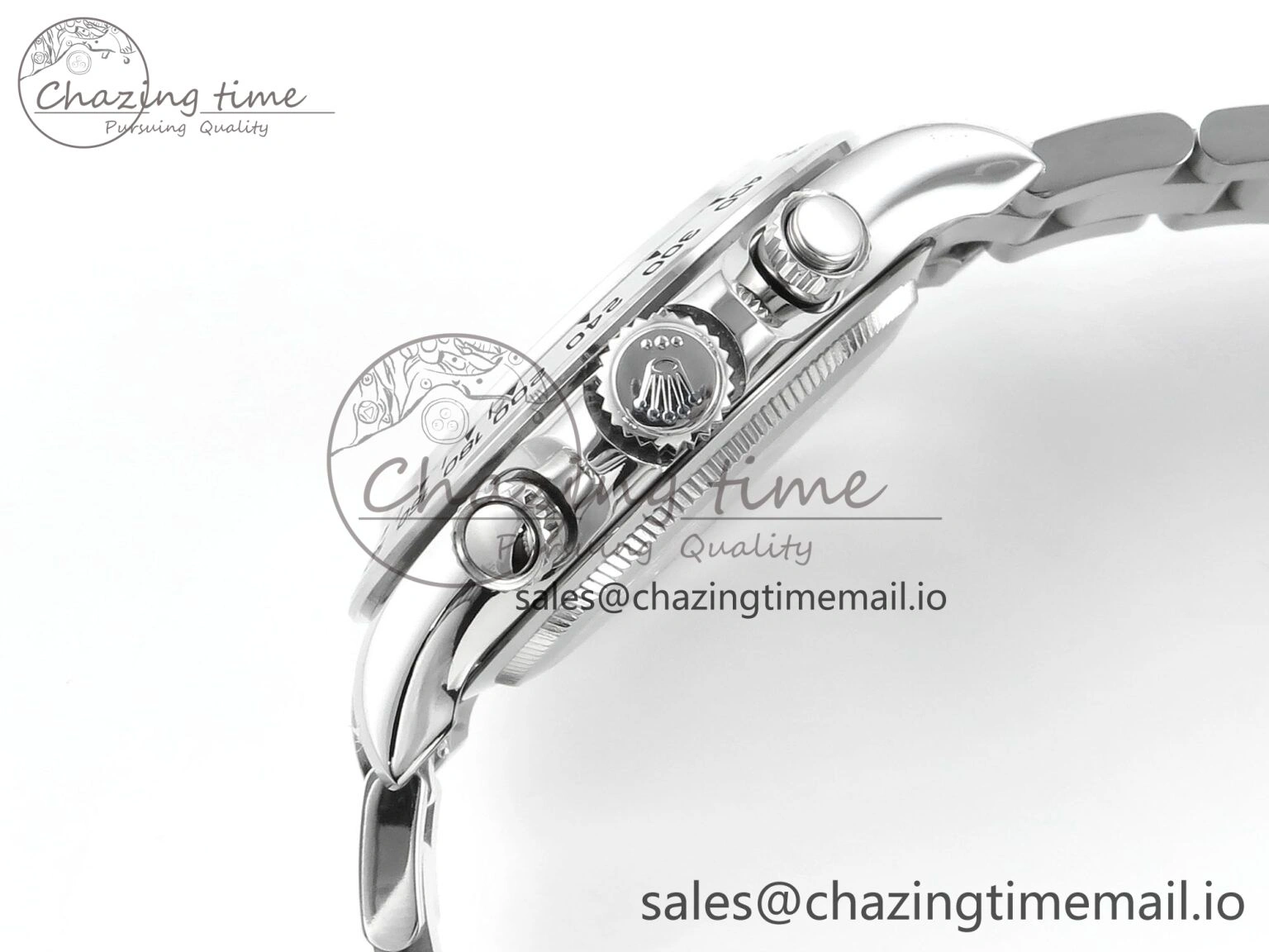 Daytona 126509 QF 1:1 Best Edition Black Silver Diamonds Dial on SS Braclet SH4131 V Sleek 714