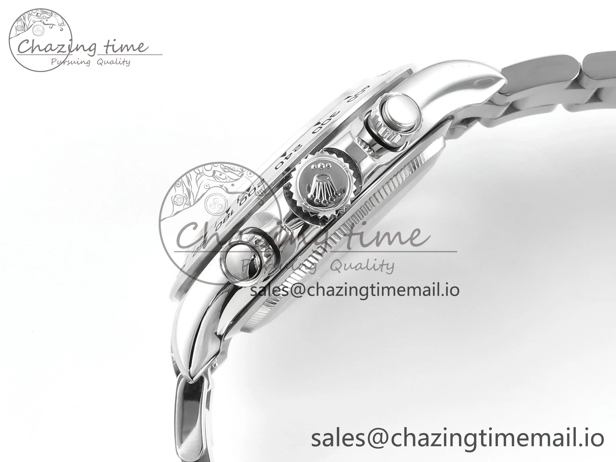 Daytona 126509 QF 1:1 Best Edition Black Silver Diamonds Dial on SS Braclet SH4131 V Sleek 714