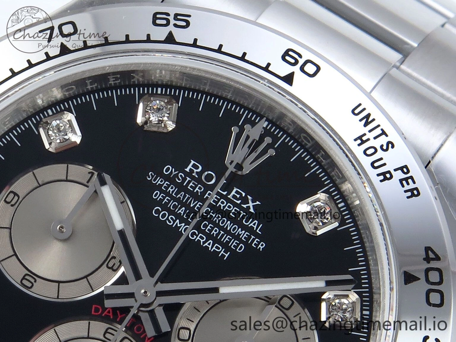 Daytona 126509 QF 1:1 Best Edition Black Silver Diamonds Dial on SS Braclet SH4131 V Sleek 714