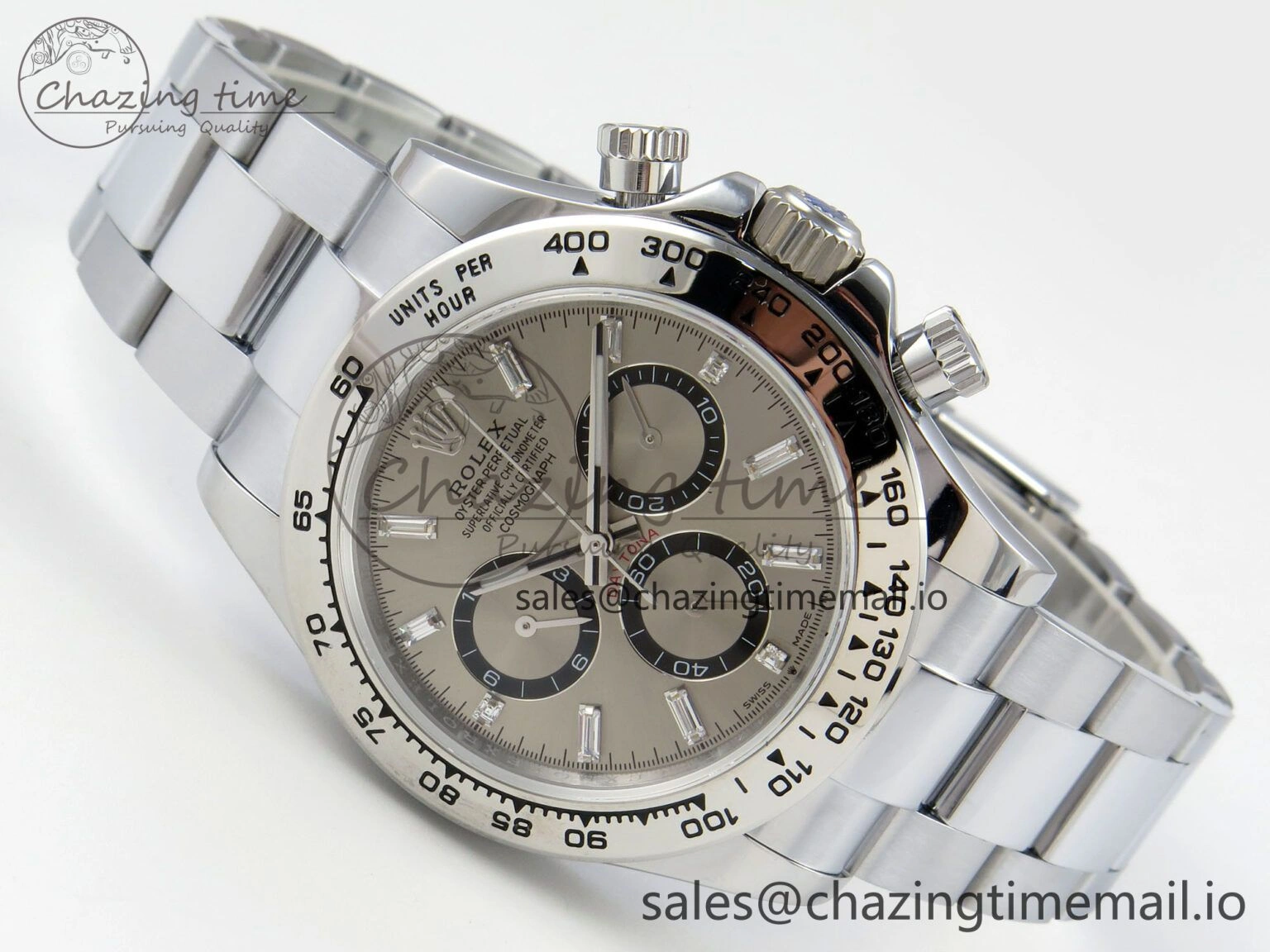 RelaxedFit Daytona 126509 QF 1:1 Best Edition Gray Dia Crystal Marker on SS Bracelet SH4131 V6 (Gain Weight) 301