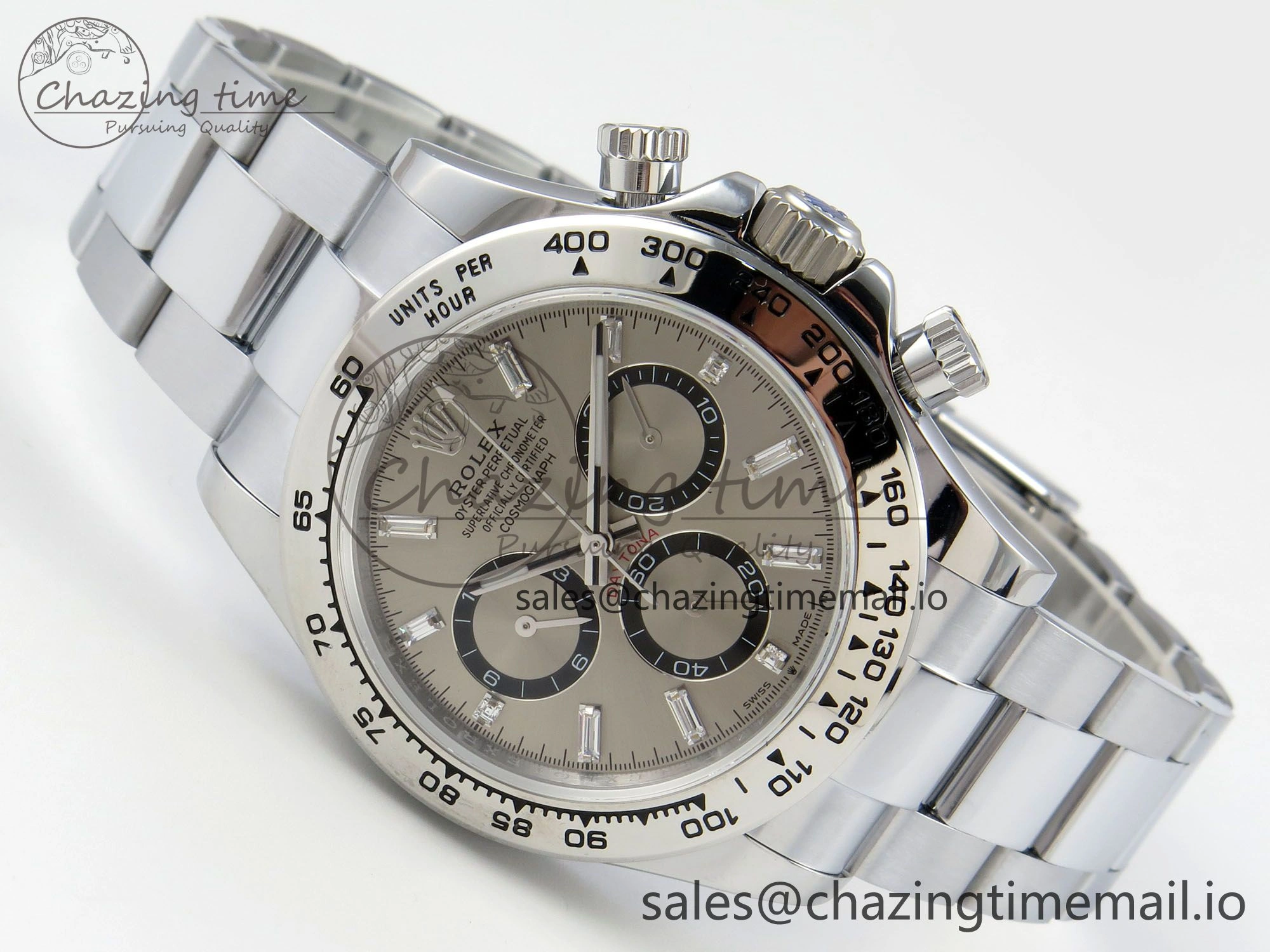RelaxedFit Daytona 126509 QF 1:1 Best Edition Gray Dia Crystal Marker on SS Bracelet SH4131 V6 (Gain Weight) 301