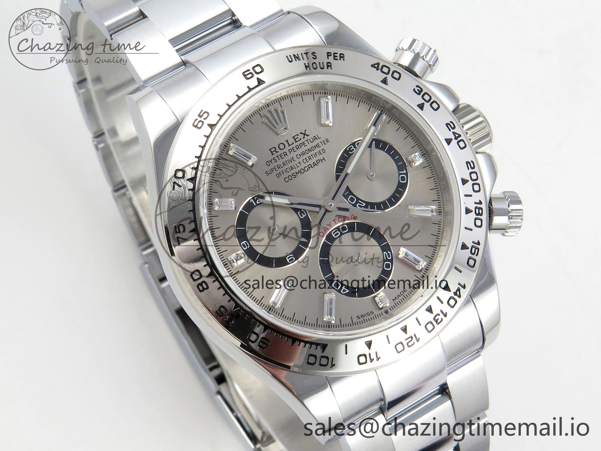 RelaxedFit Daytona 126509 QF 1:1 Best Edition Gray Dia Crystal Marker on SS Bracelet SH4131 V6 (Gain Weight) 301