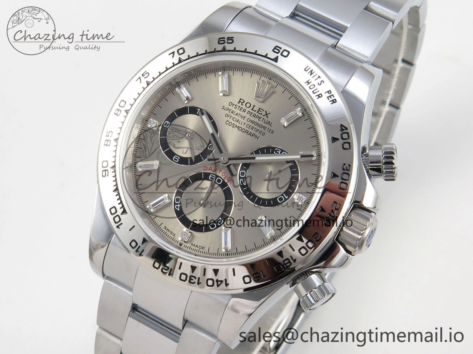 RelaxedFit Daytona 126509 QF 1:1 Best Edition Gray Dia Crystal Marker on SS Bracelet SH4131 V6 (Gain Weight) 301