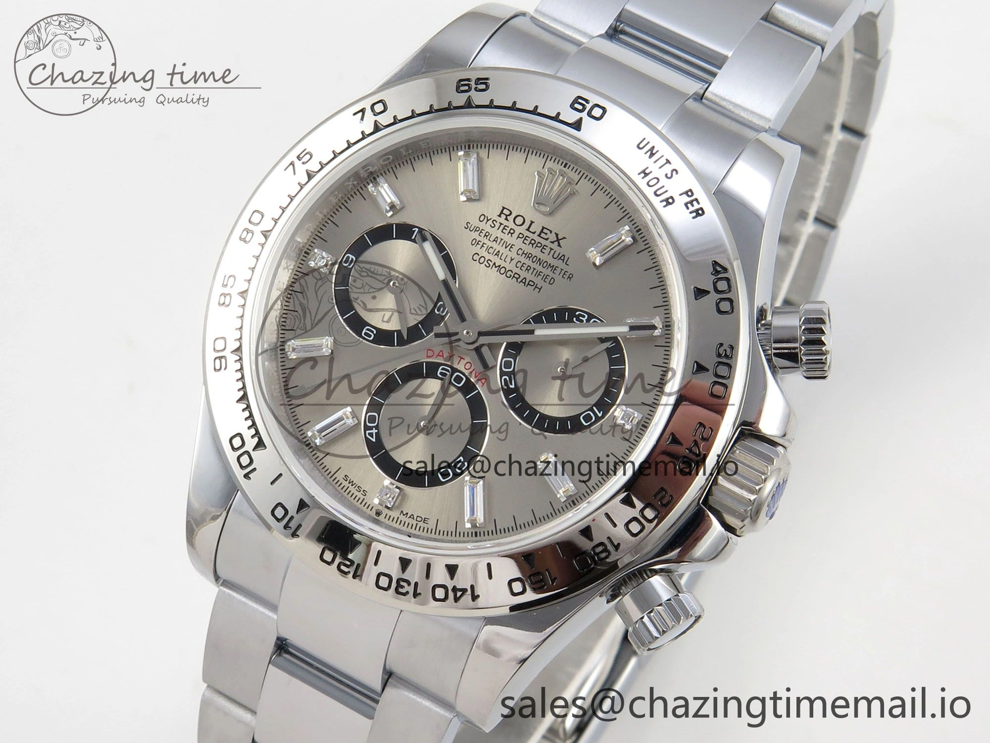 RelaxedFit Daytona 126509 QF 1:1 Best Edition Gray Dia Crystal Marker on SS Bracelet SH4131 V6 (Gain Weight) 301