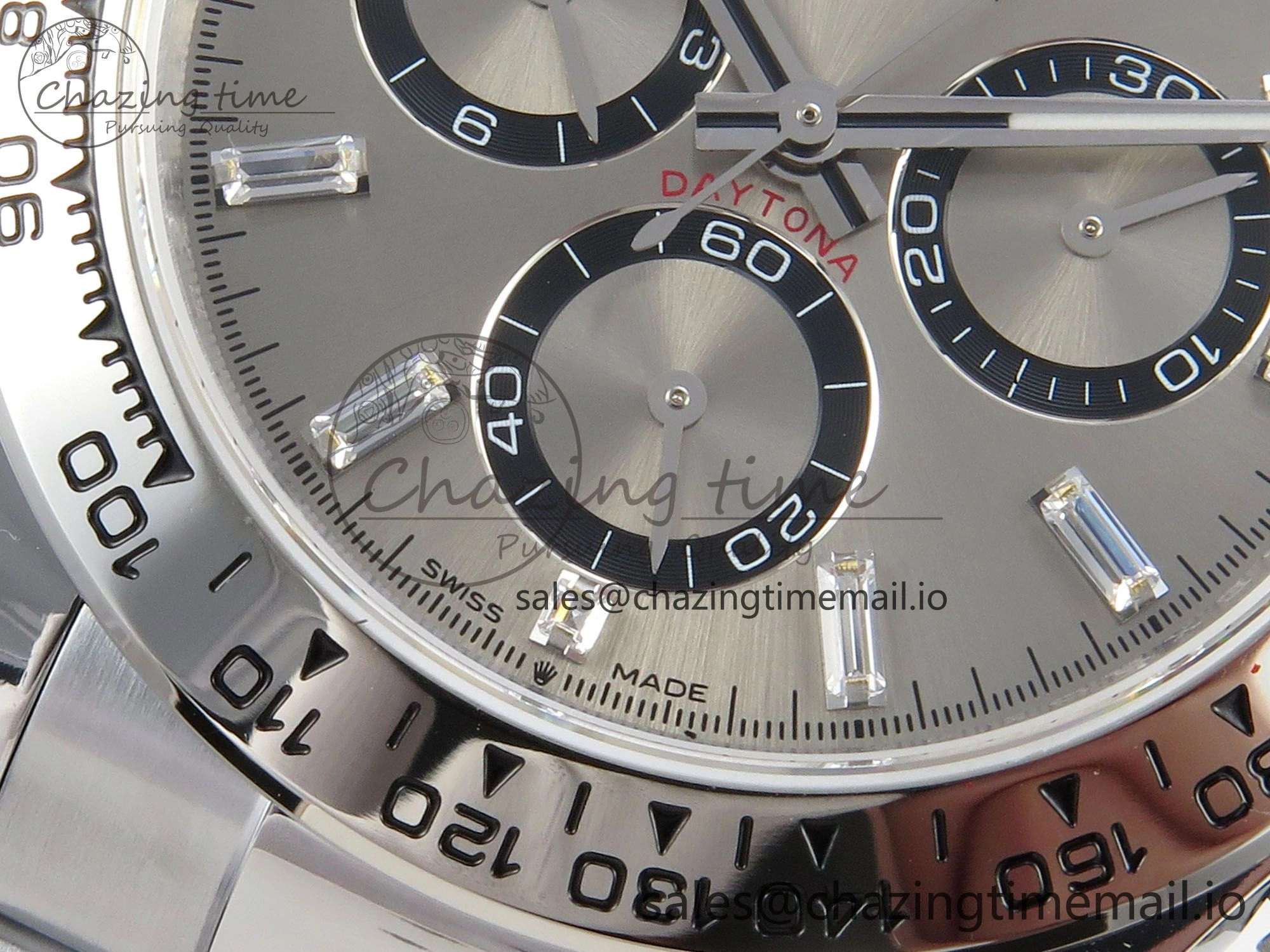 RelaxedFit Daytona 126509 QF 1:1 Best Edition Gray Dia Crystal Marker on SS Bracelet SH4131 V6 (Gain Weight) 301
