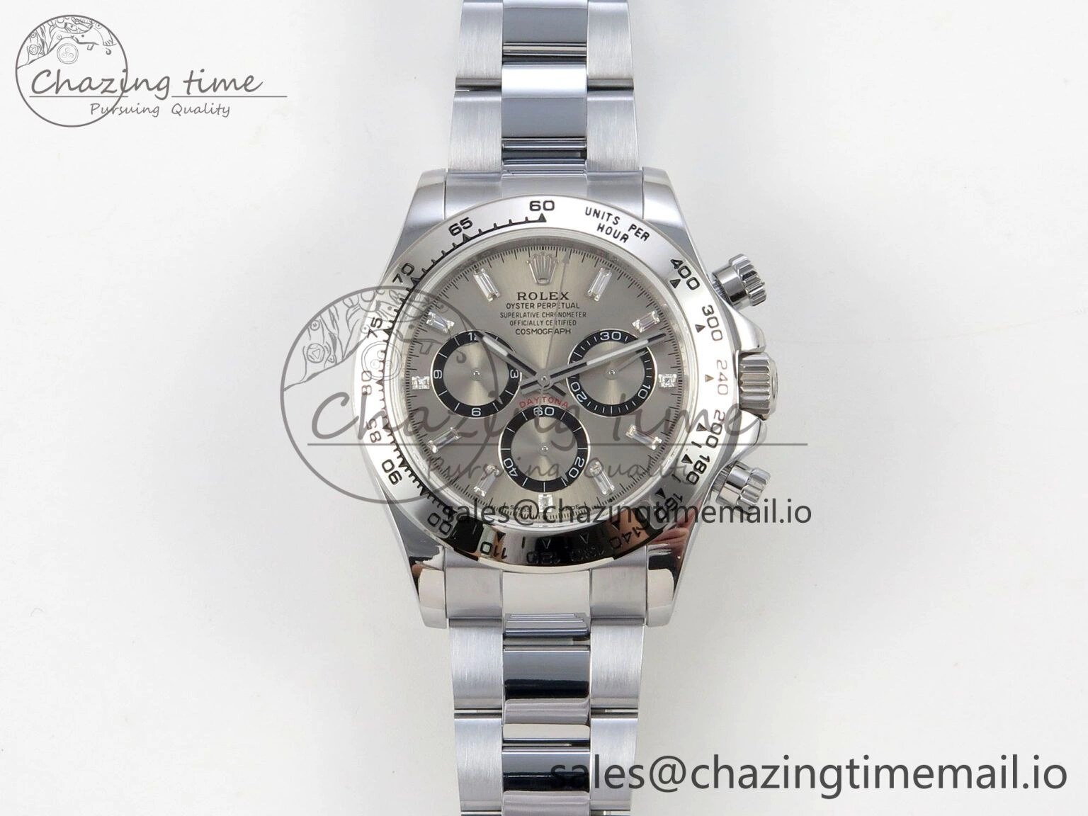 RelaxedFit Daytona 126509 QF 1:1 Best Edition Gray Dia Crystal Marker on SS Bracelet SH4131 V6 (Gain Weight) 301
