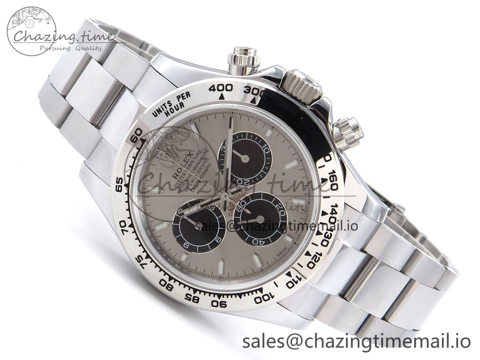 Daytona 126509 QF 1:1 Best Edition Gray Black Dial on SS Bracelet SH4131 V6 (Gain Weight） Vibrant 1090