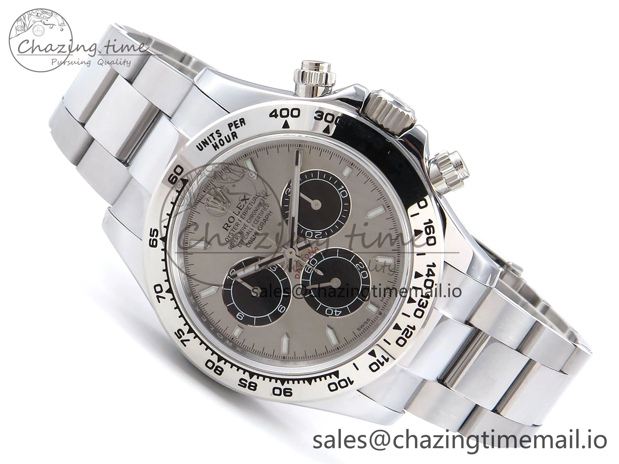 Daytona 126509 QF 1:1 Best Edition Gray Black Dial on SS Bracelet SH4131 V6 (Gain Weight） Vibrant 1090
