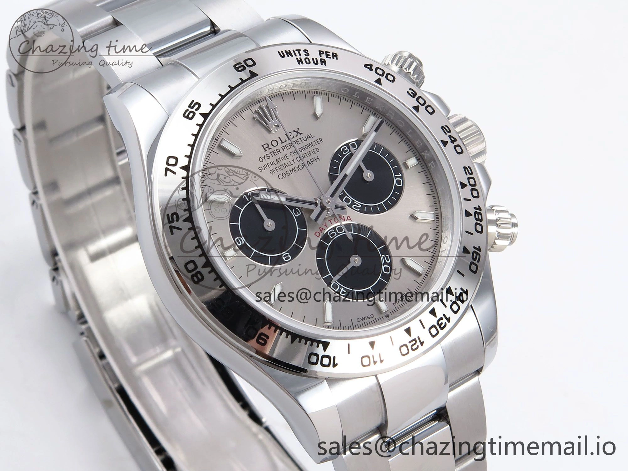 Daytona 126509 QF 1:1 Best Edition Gray Black Dial on SS Bracelet SH4131 V6 (Gain Weight） Vibrant 1090