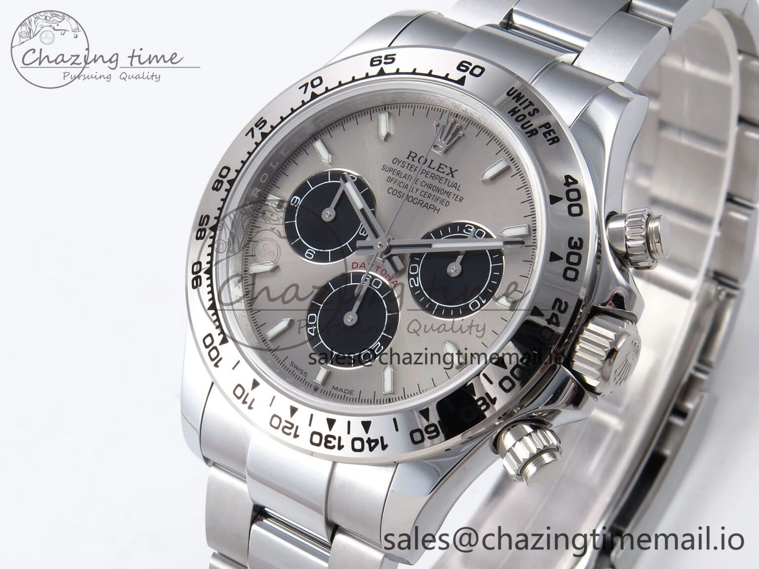 Daytona 126509 QF 1:1 Best Edition Gray Black Dial on SS Bracelet SH4131 V6 (Gain Weight） Vibrant 1090