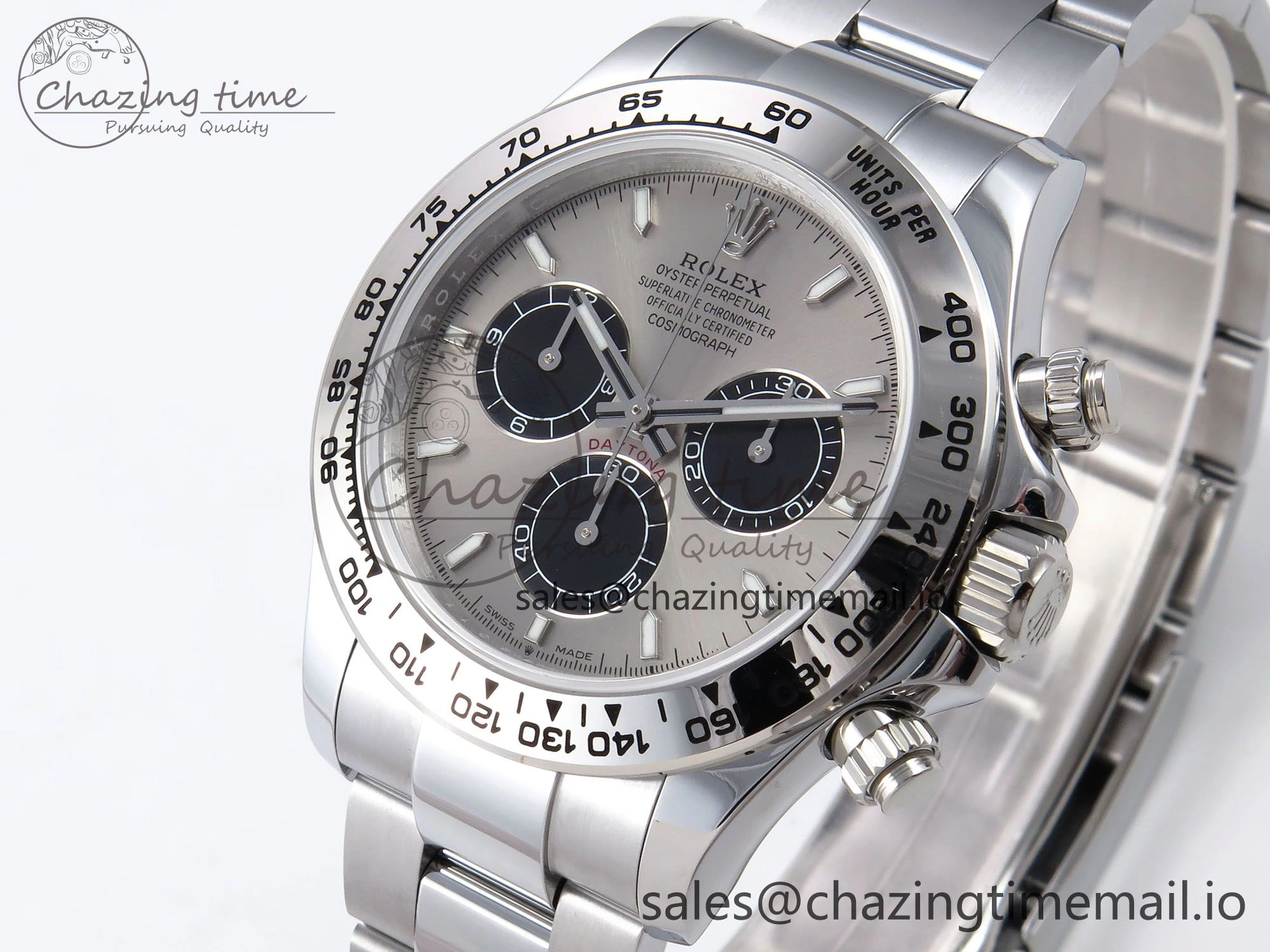 Daytona 126509 QF 1:1 Best Edition Gray Black Dial on SS Bracelet SH4131 V6 (Gain Weight） Vibrant 1090
