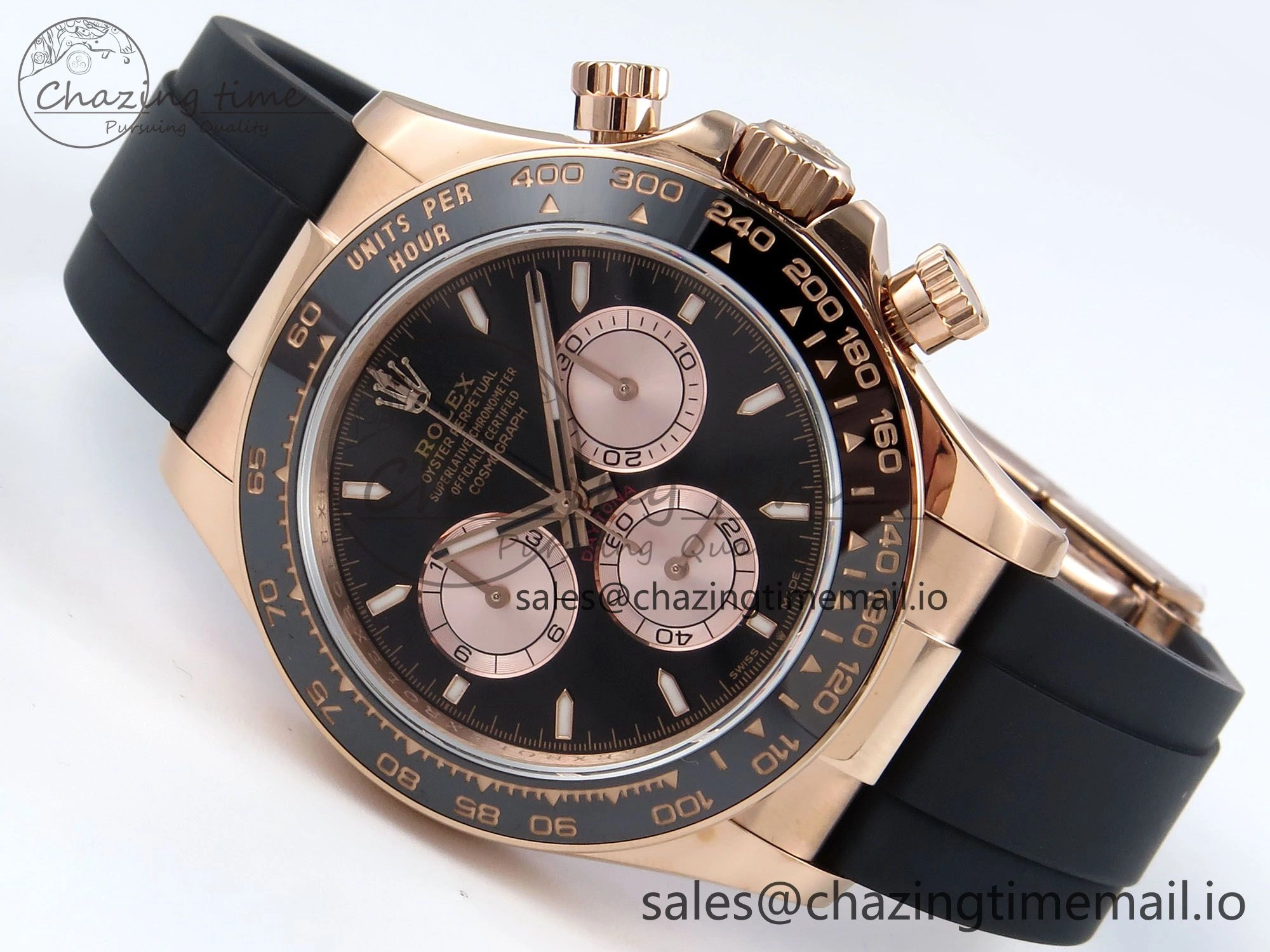 Daytona 126515 QF 1:1 Best Edition Black RG Dial on Oysterflex Strap SH4131 V Classic 702