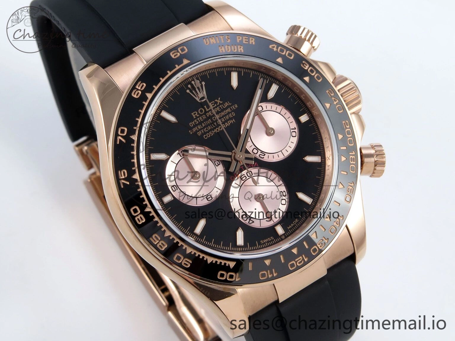 Daytona 126515 QF 1:1 Best Edition Black RG Dial on Oysterflex Strap SH4131 V Classic 702