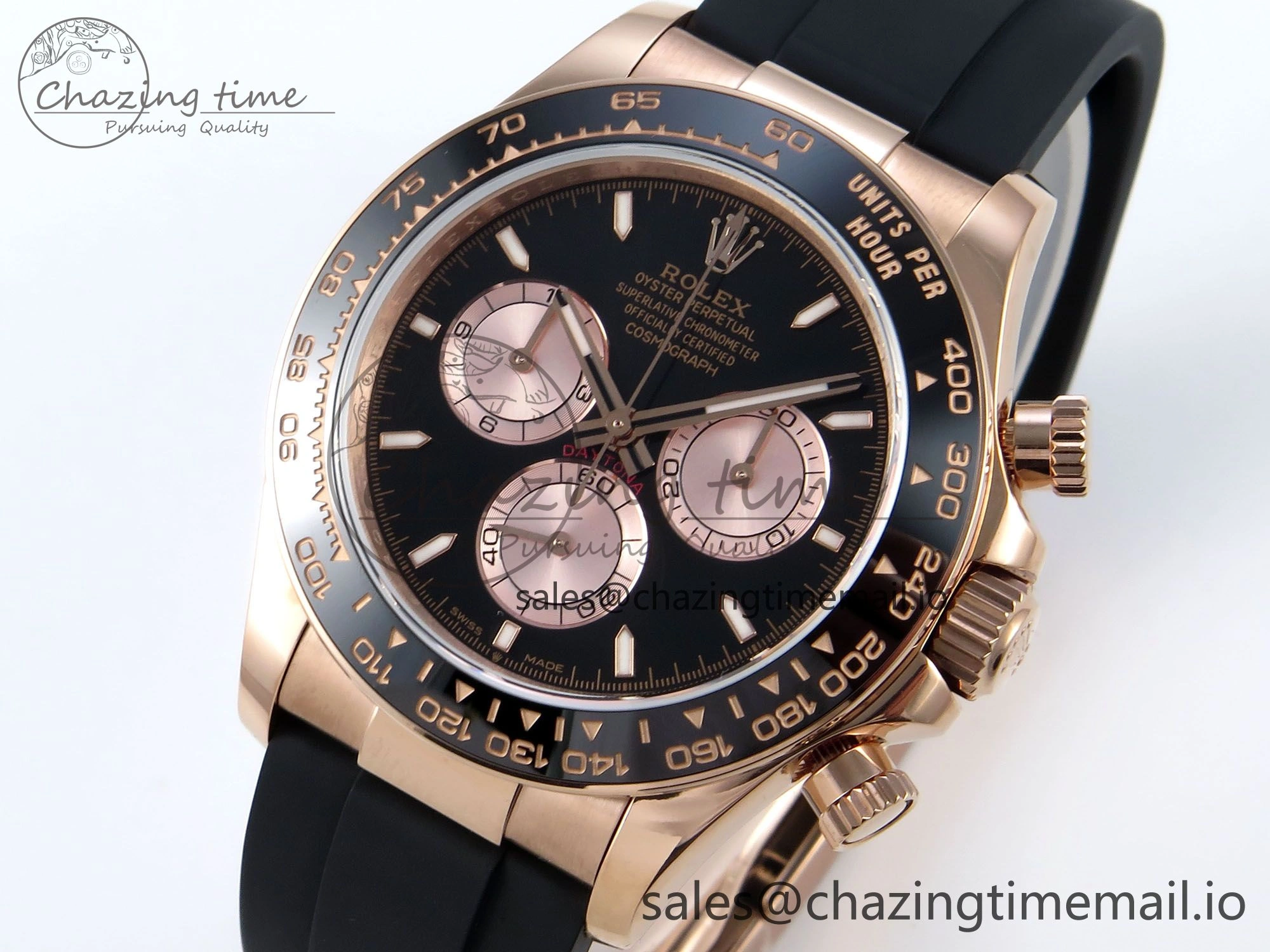 Daytona 126515 QF 1:1 Best Edition Black RG Dial on Oysterflex Strap SH4131 V Classic 702