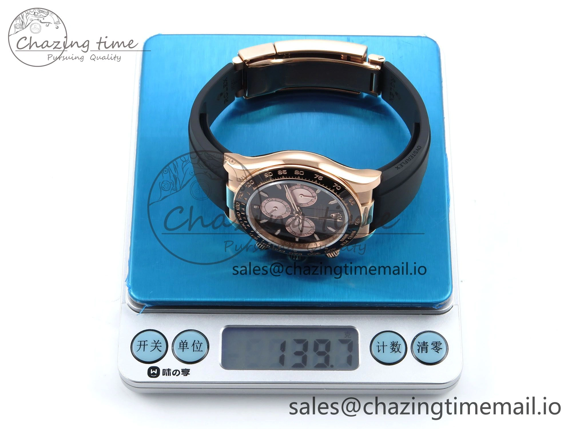 Daytona 126515 QF 1:1 Best Edition Black RG Dial on Oysterflex Strap SH4131 V6 （Gain Weight） Durable 1206