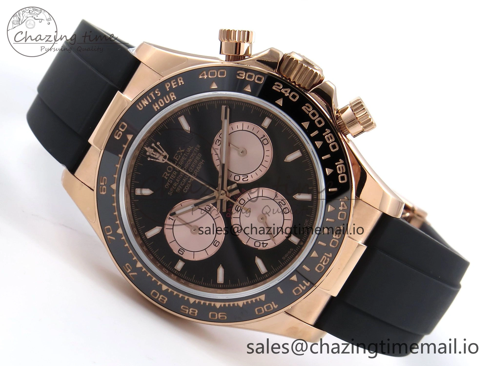 Daytona 126515 QF 1:1 Best Edition Black RG Dial on Oysterflex Strap SH4131 V6 （Gain Weight） Durable 1206