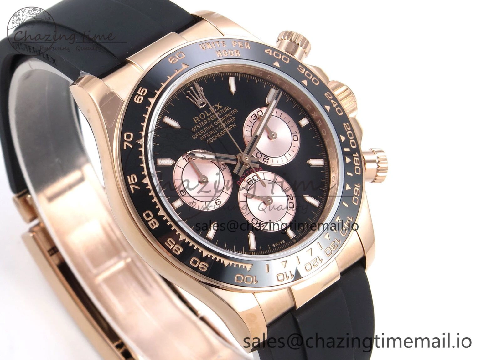 Daytona 126515 QF 1:1 Best Edition Black RG Dial on Oysterflex Strap SH4131 V6 （Gain Weight） Durable 1206