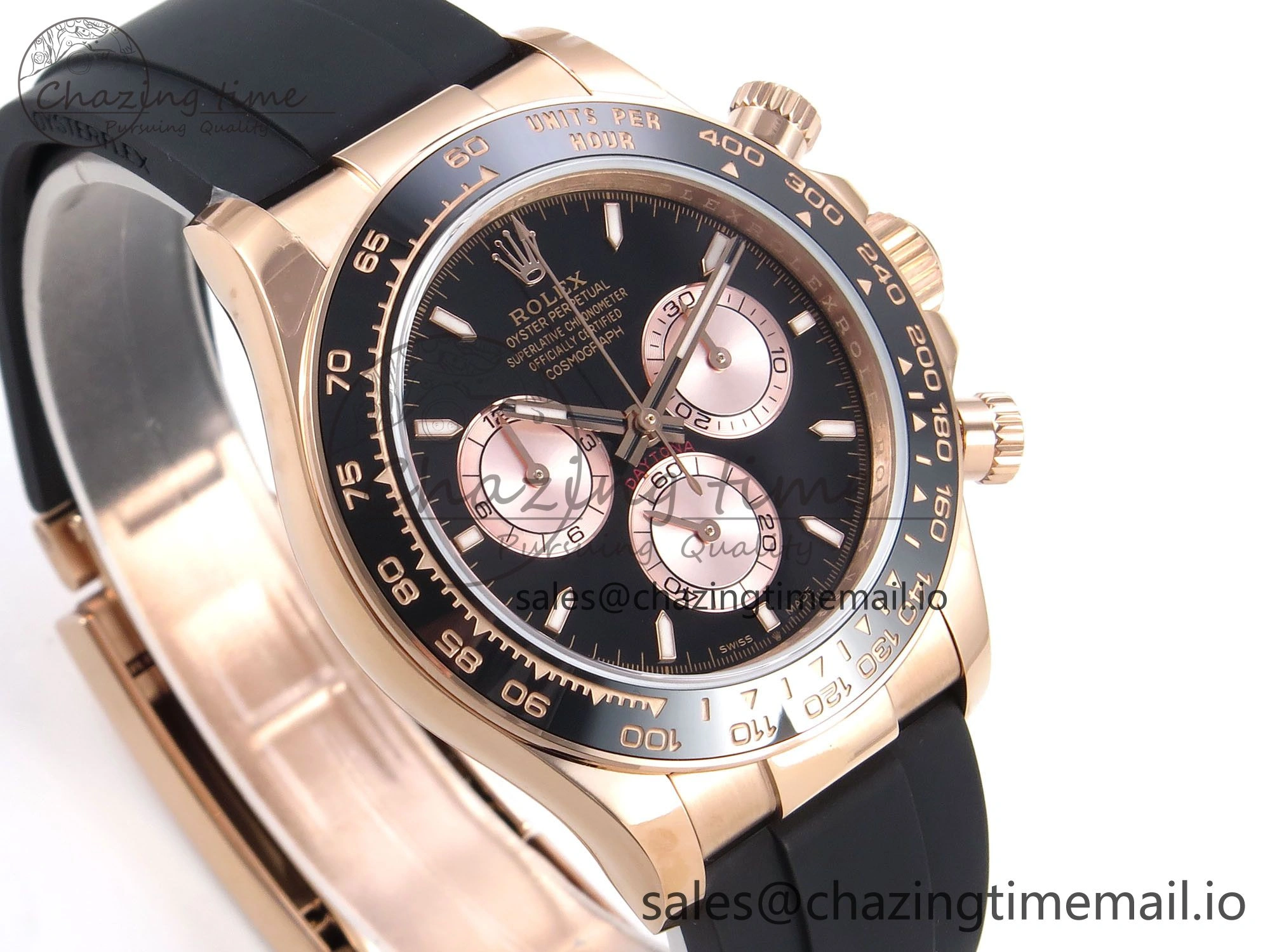 Daytona 126515 QF 1:1 Best Edition Black RG Dial on Oysterflex Strap SH4131 V6 （Gain Weight） Durable 1206