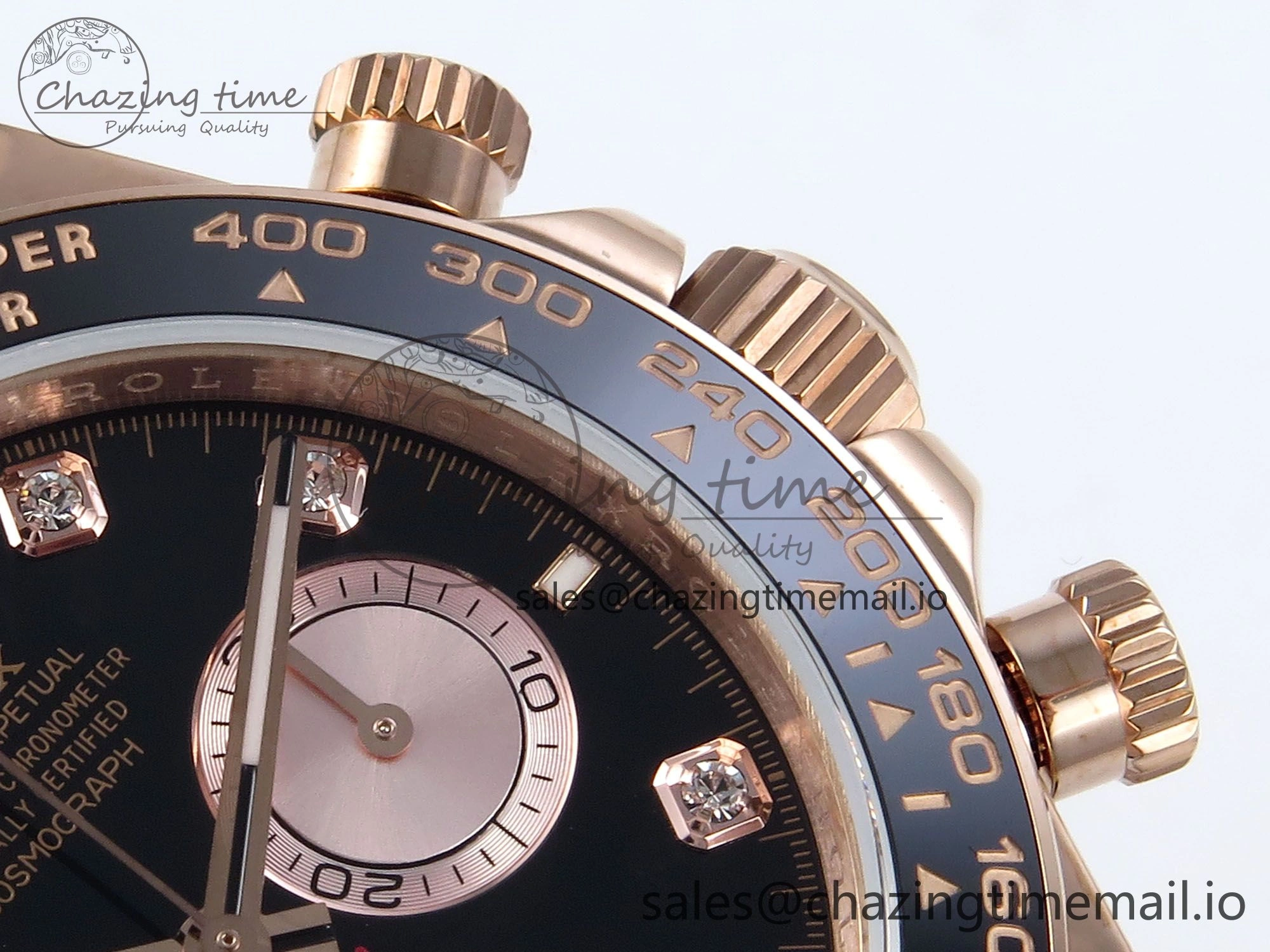 Daytona 126515 QF 1:1 Best Edition Black RG Diamonds Dial on Oysterflex Strap SH4131 V WeatherProof 701