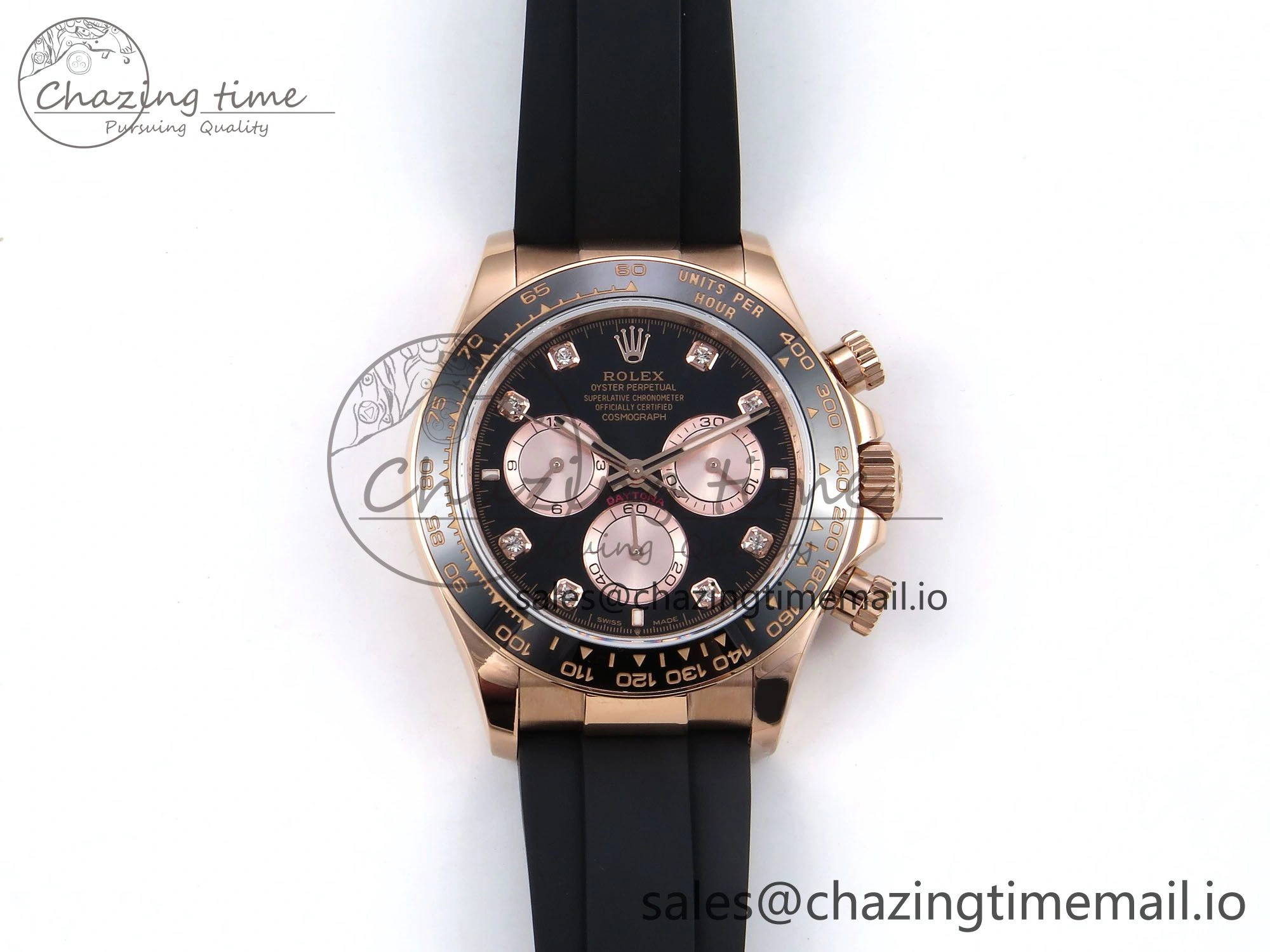 SportInspired Daytona 126515 QF 1:1 Best Edition Black RG Diamonds Dial on Oysterflex Strap SH4131 V 1269