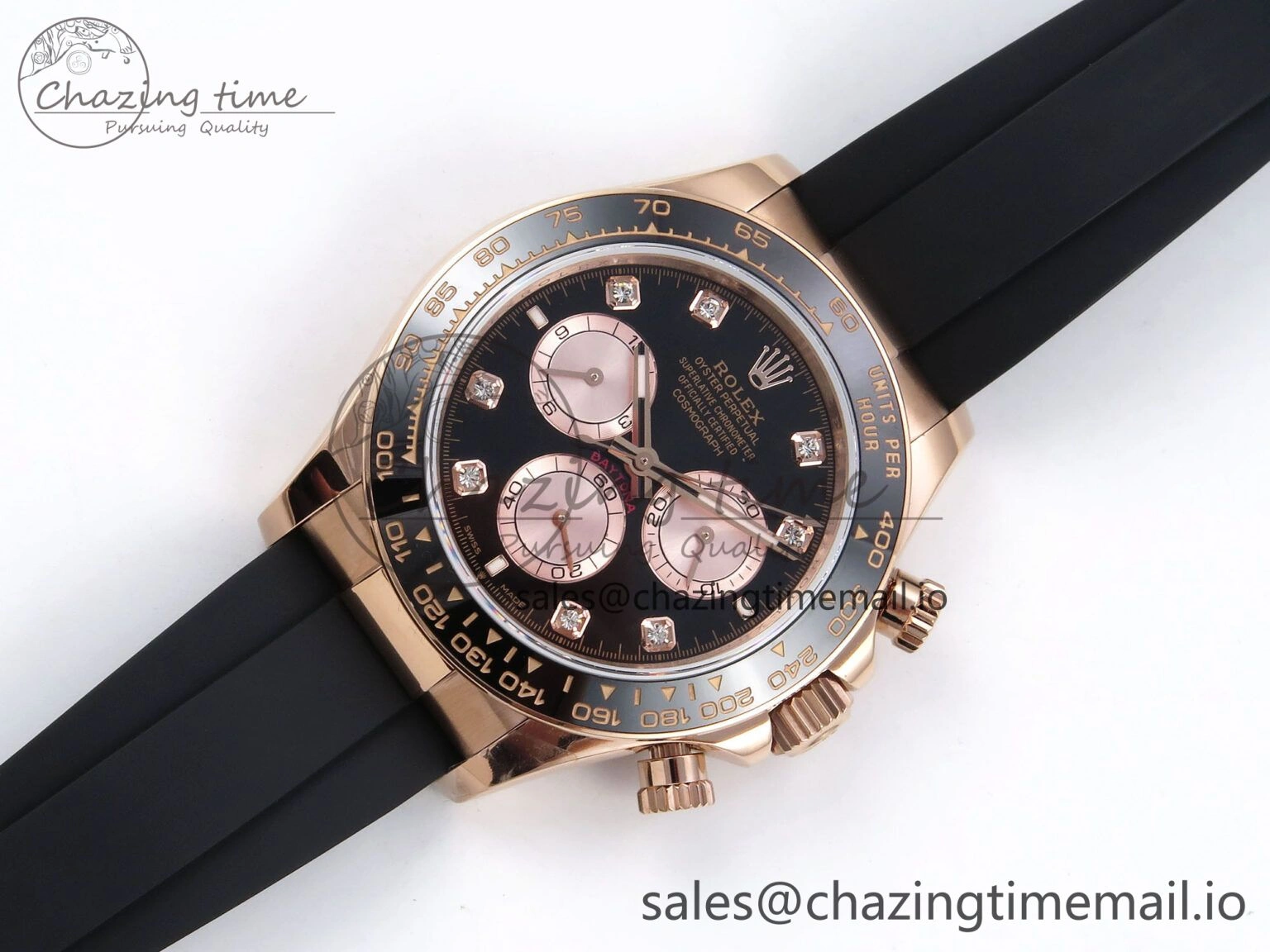 SportInspired Daytona 126515 QF 1:1 Best Edition Black RG Diamonds Dial on Oysterflex Strap SH4131 V 1269