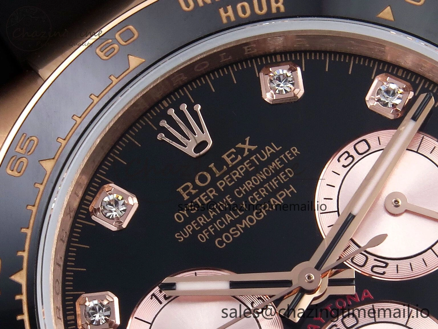 SportInspired Daytona 126515 QF 1:1 Best Edition Black RG Diamonds Dial on Oysterflex Strap SH4131 V 1269