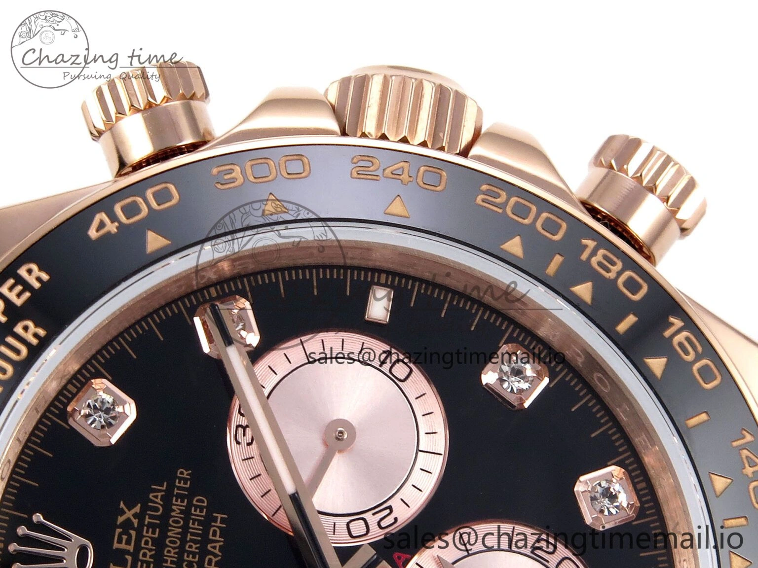 SportInspired Daytona 126515 QF 1:1 Best Edition Black RG Diamonds Dial on Oysterflex Strap SH4131 V 1269