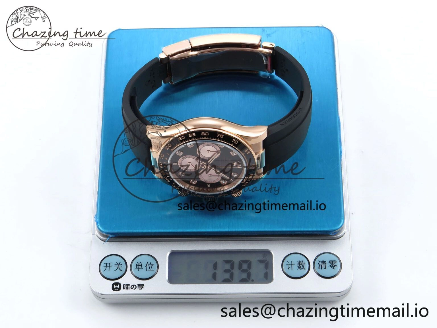 Elegant Daytona 126515 QF 1:1 Best Edition Black RG Diamonds Dial on Oysterflex Strap SH4131 V6（Gain Weight） 1207